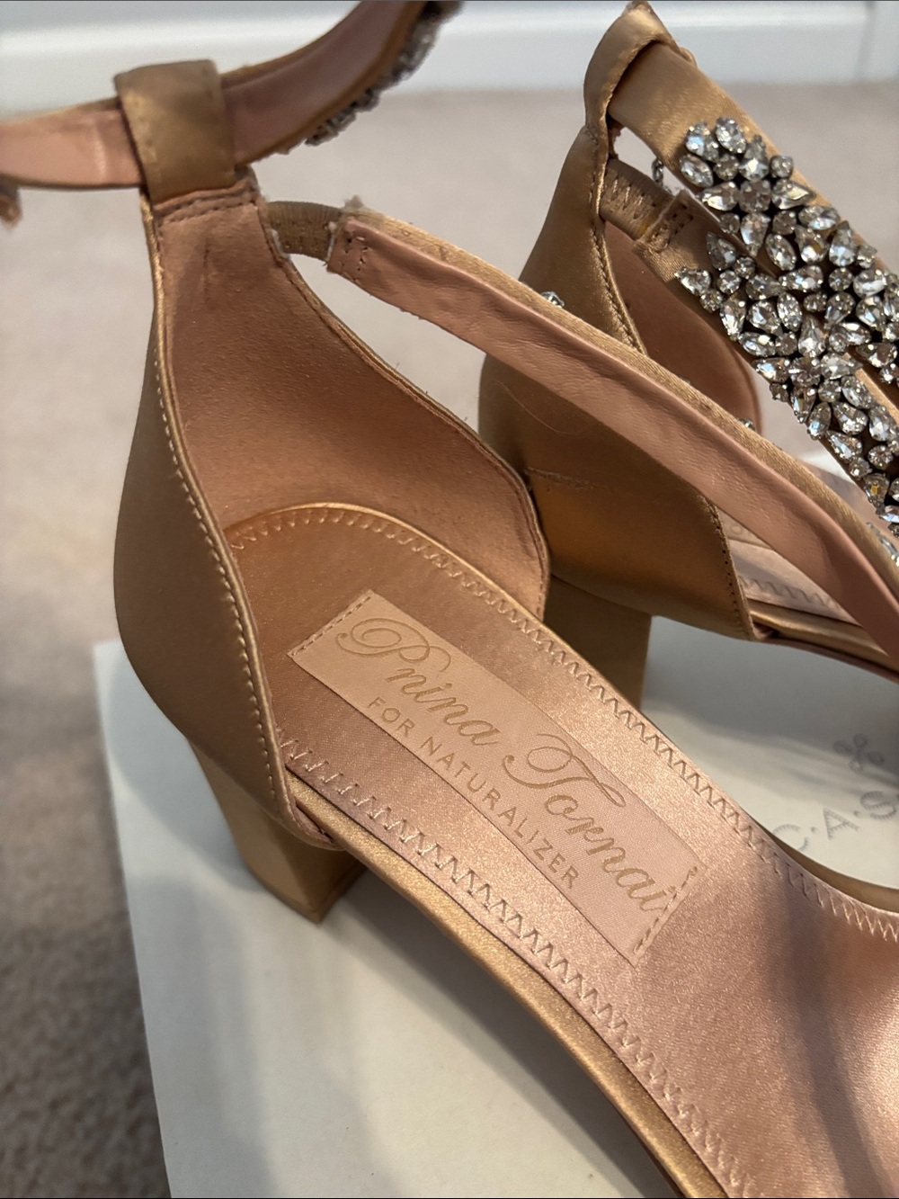 Pnina Tornai for Naturalizer Ahava Ankle Strap heal in Nude Embellished - Picture 10 of 12